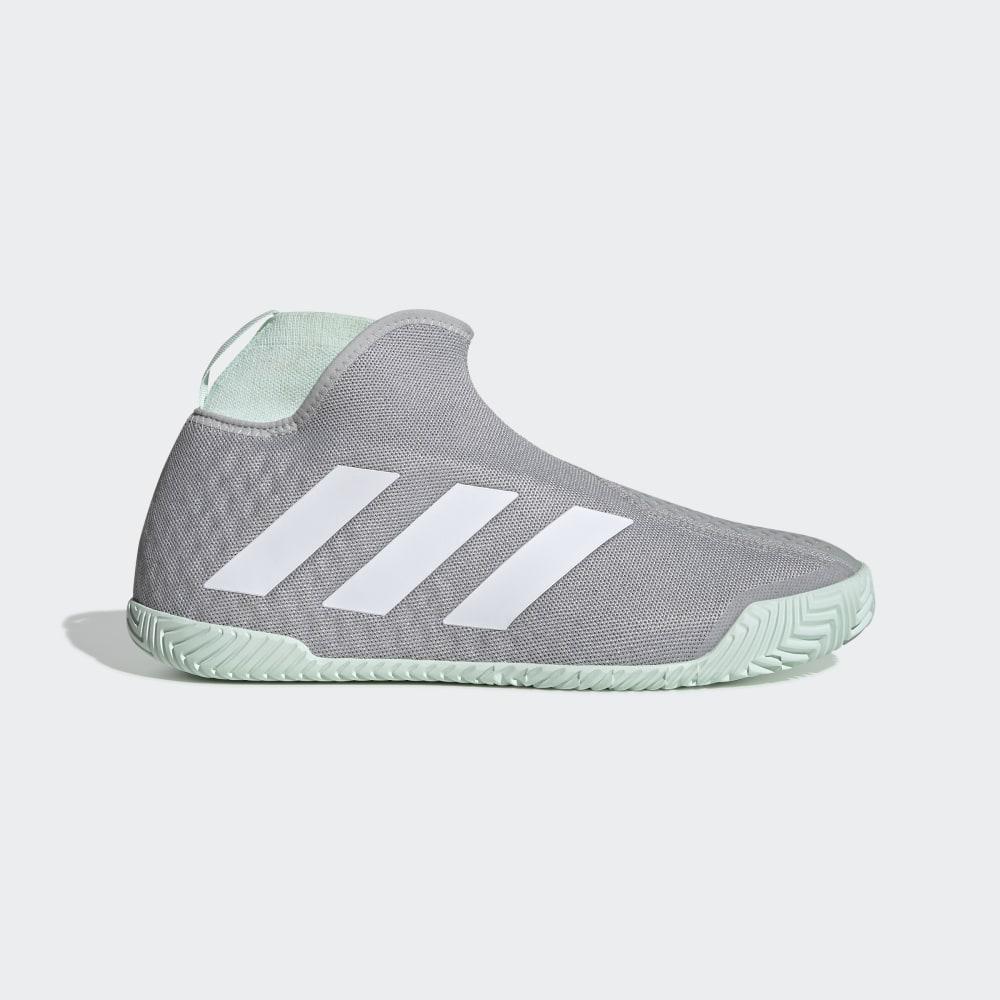 Pantofi Tenis Adidas Stycon Laceless Hard Court Barbati Romania - Gri/Albi/Gri Verzi EG2211
